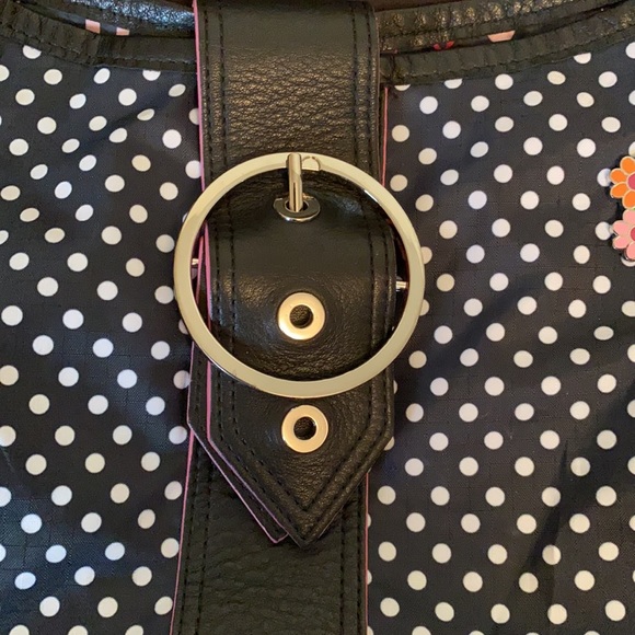 Used LeSportsac for The OC black and white bag - Picture 3 of 7